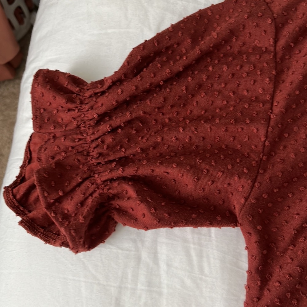 Madewell Clipdot Ruffle Top XXL - Picture 4 of 5